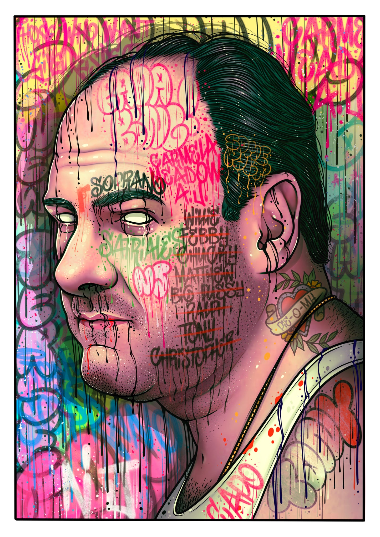 Tony soprano art print 11.7 x 16.5
