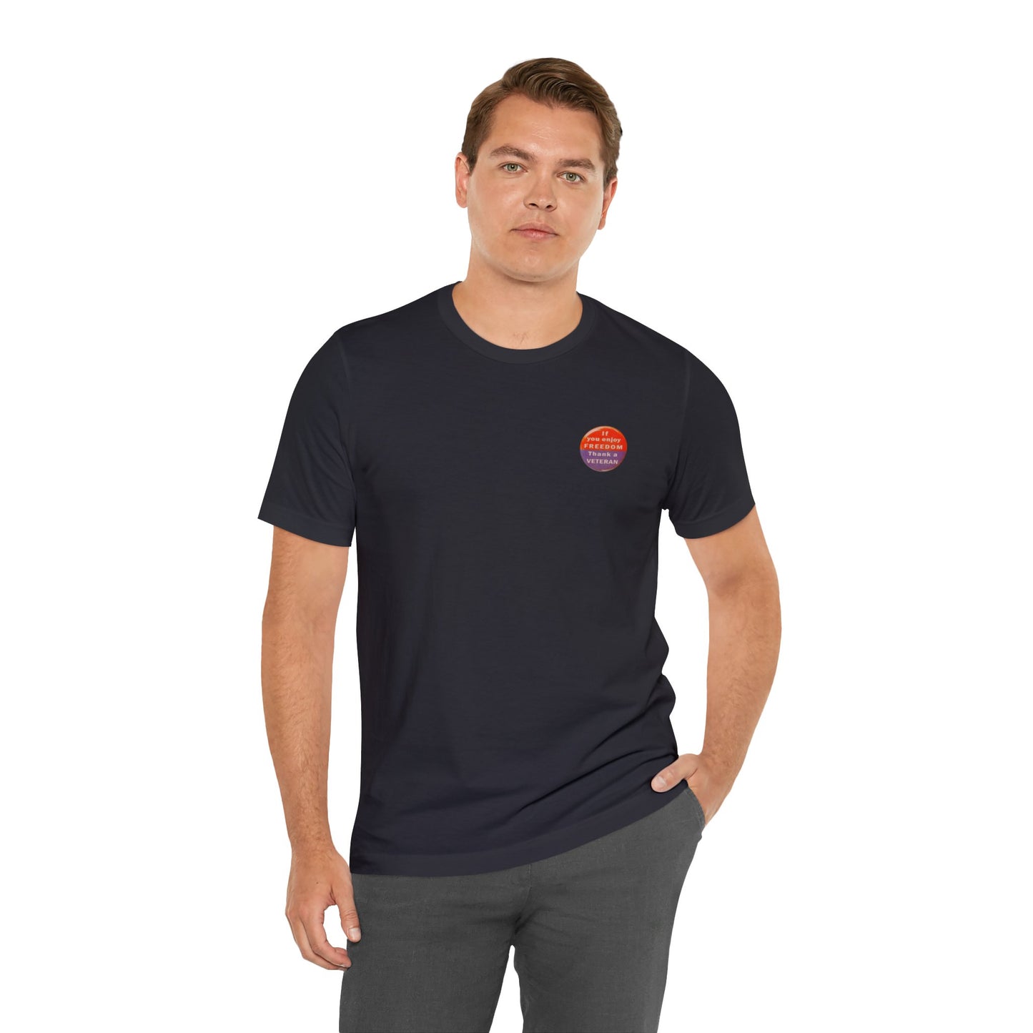 Thank a veteran Unisex Jersey Short Sleeve Tee