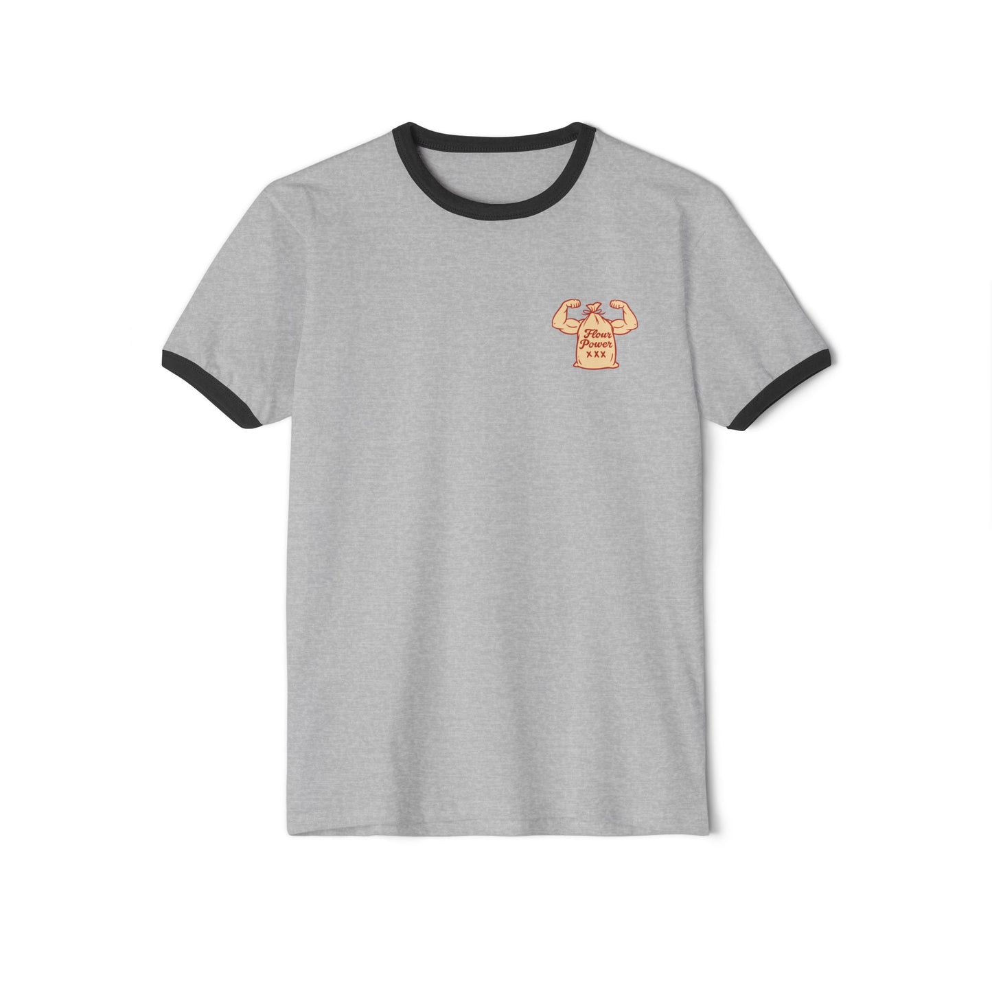 Flour power Unisex Cotton Ringer T-Shirt
