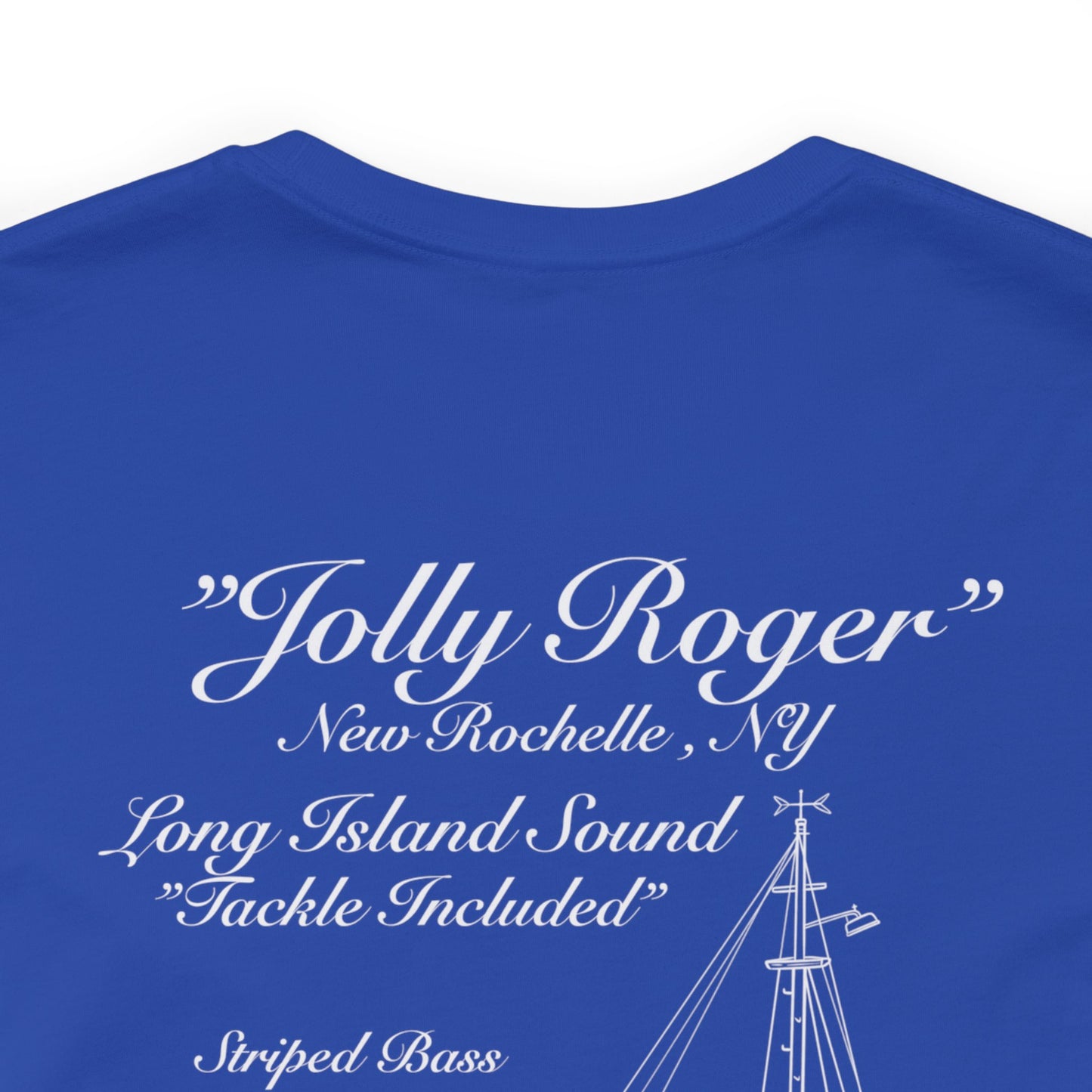 Jolly Roger fishing charters Unisex Jersey Short Sleeve Tee