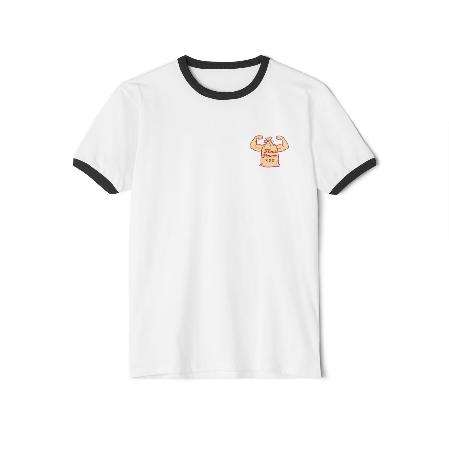 Flour power Unisex Cotton Ringer T-Shirt