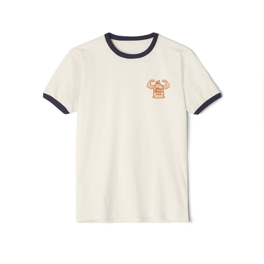 Flour power Unisex Cotton Ringer T-Shirt