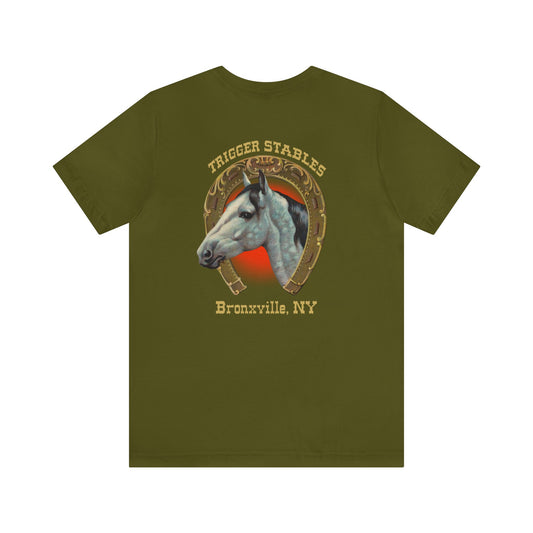 Trigger horse stable Unisex Jersey Short Sleeve Tee