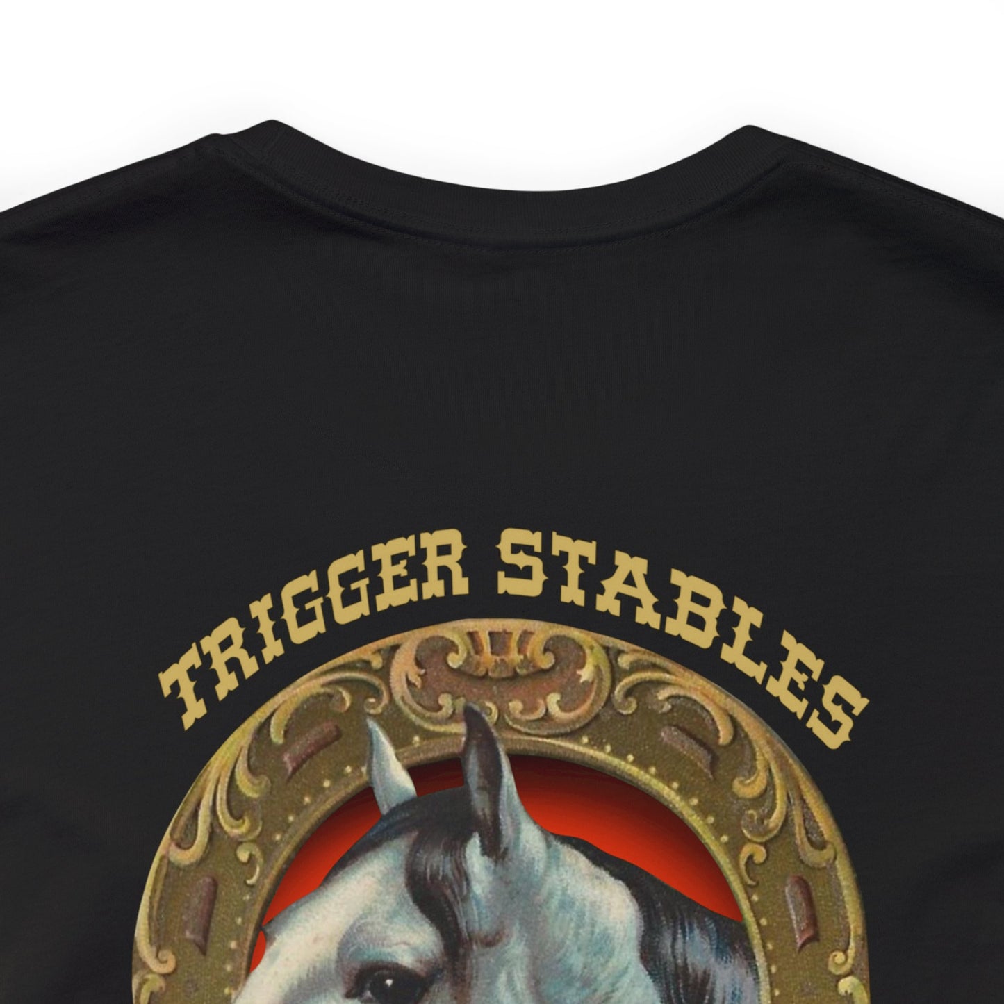 Trigger horse stable Unisex Jersey Short Sleeve Tee