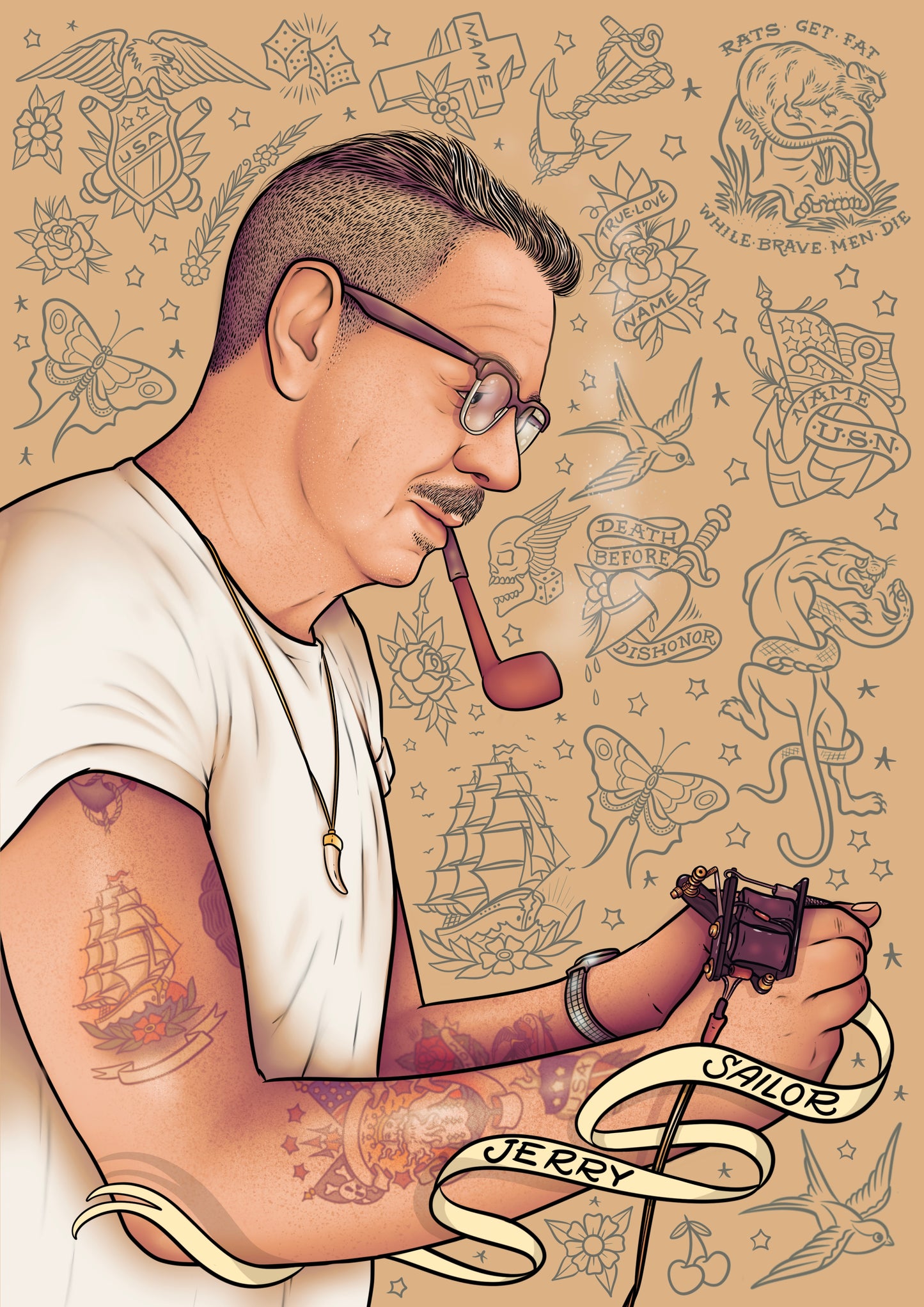 Sailor Jerry art print 11.7 x 16.5