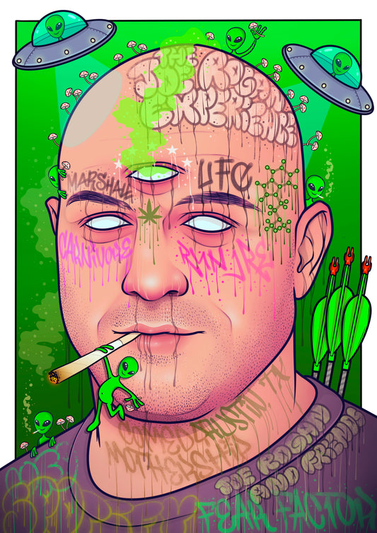 Joe Rogan art print 11.7 x 16.5