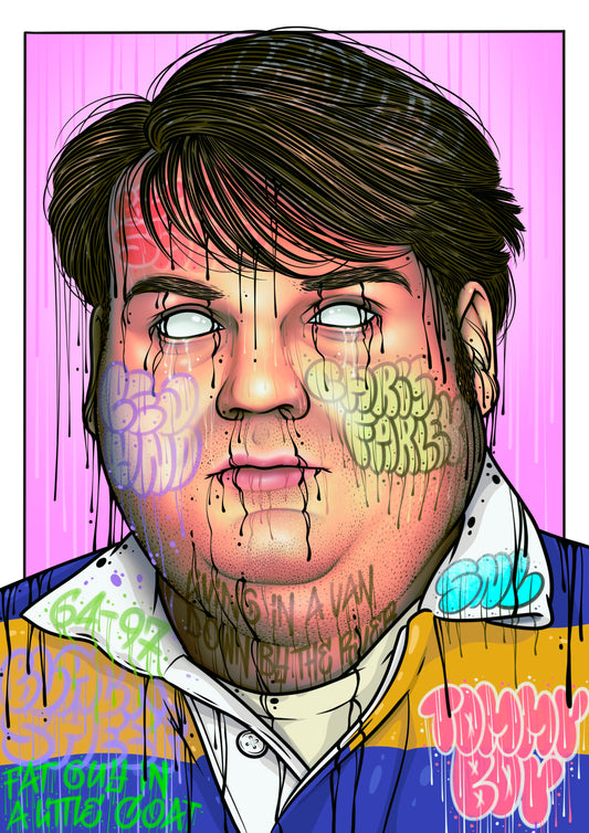 Chris farley are print 11.7 x 16.5