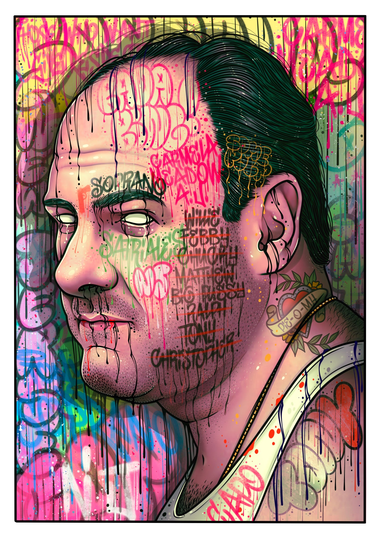 Tony soprano art print 11.7 x 16.5