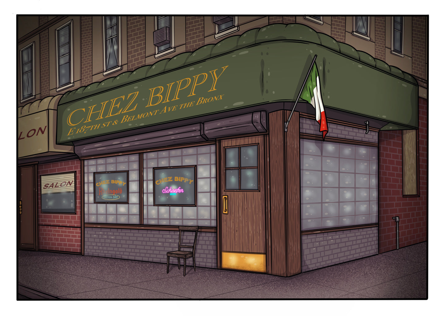 Chez Bippy art print 11.7 x 16.5